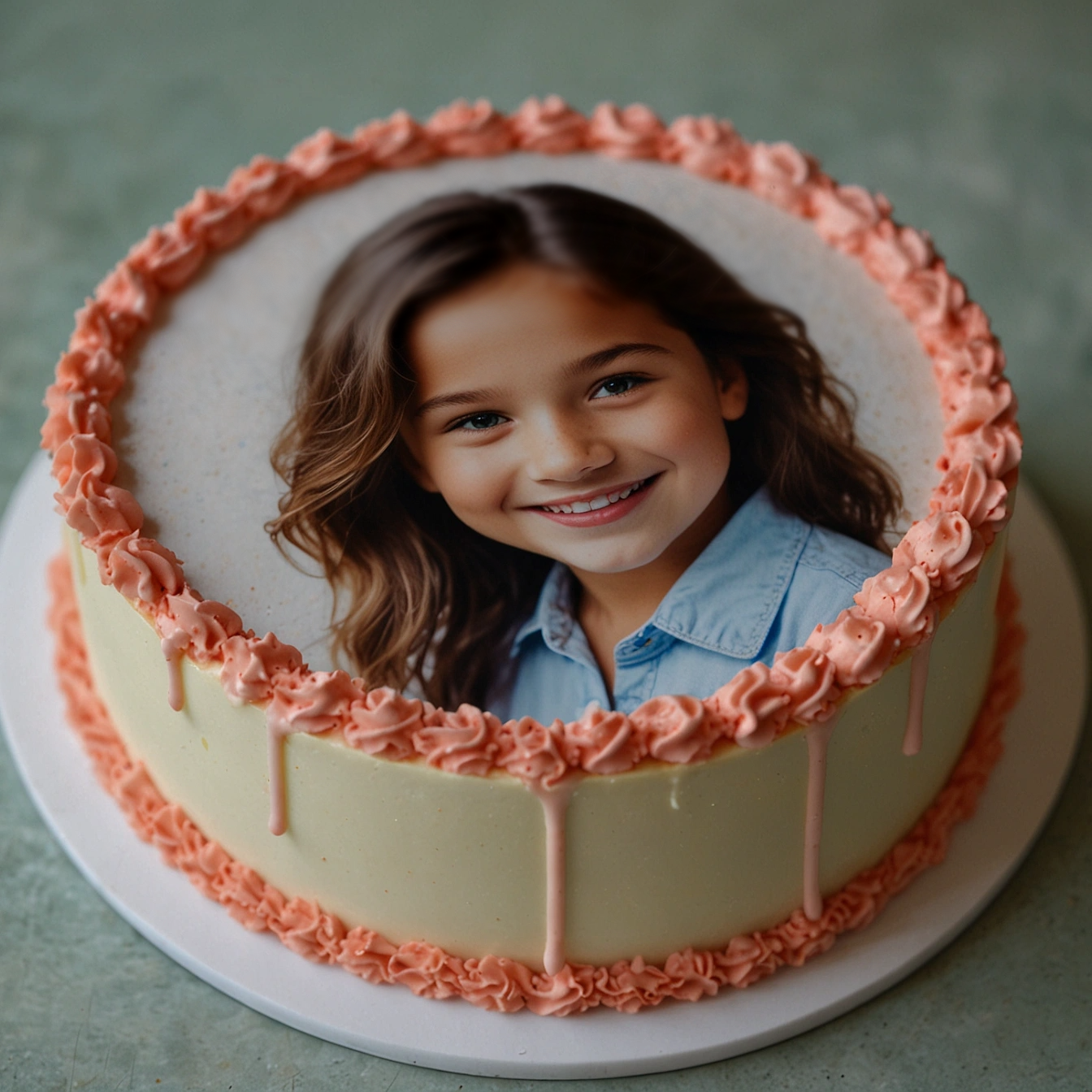 Fototårta Jordgubb, Vanilj