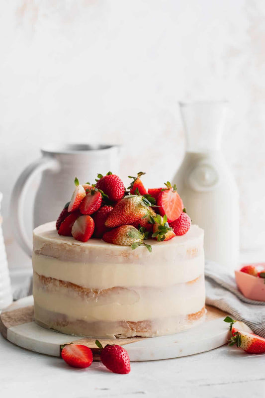 Strawberry naked cake