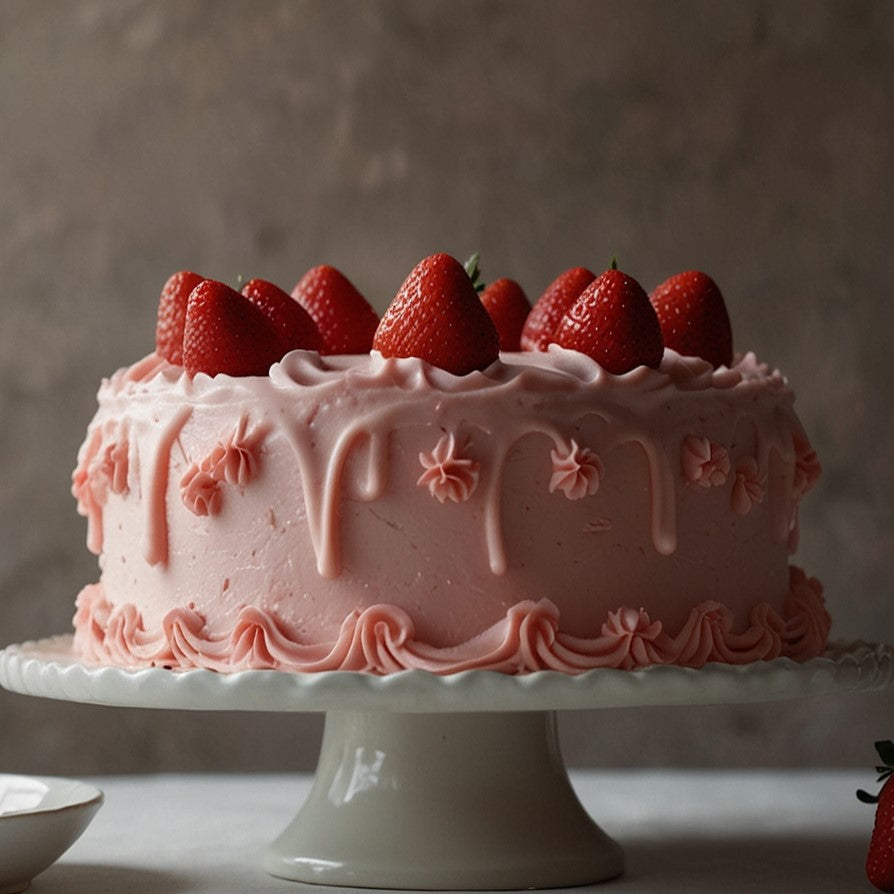 Klassisk jordgubbstårta