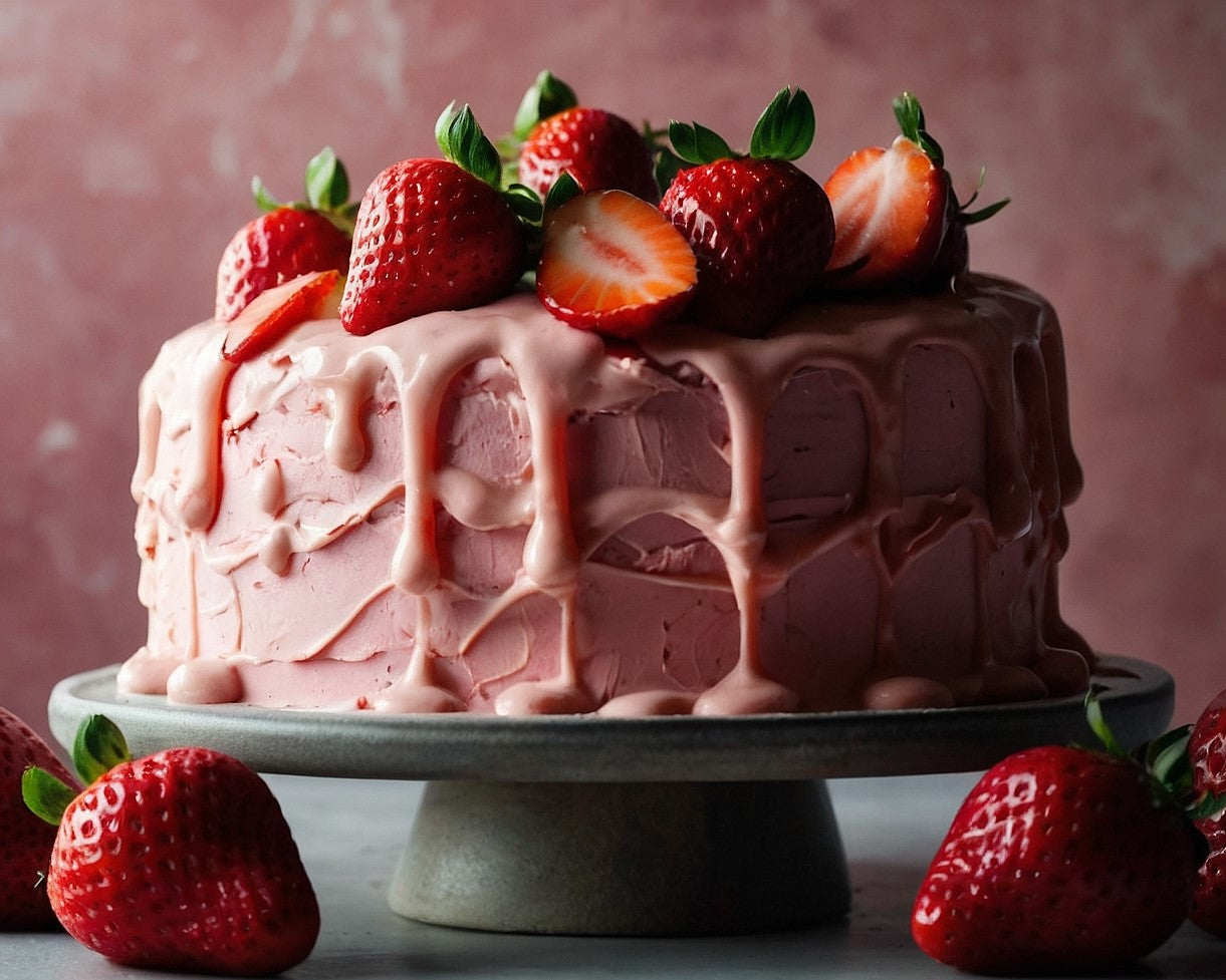 Klassisk jordgubbstårta